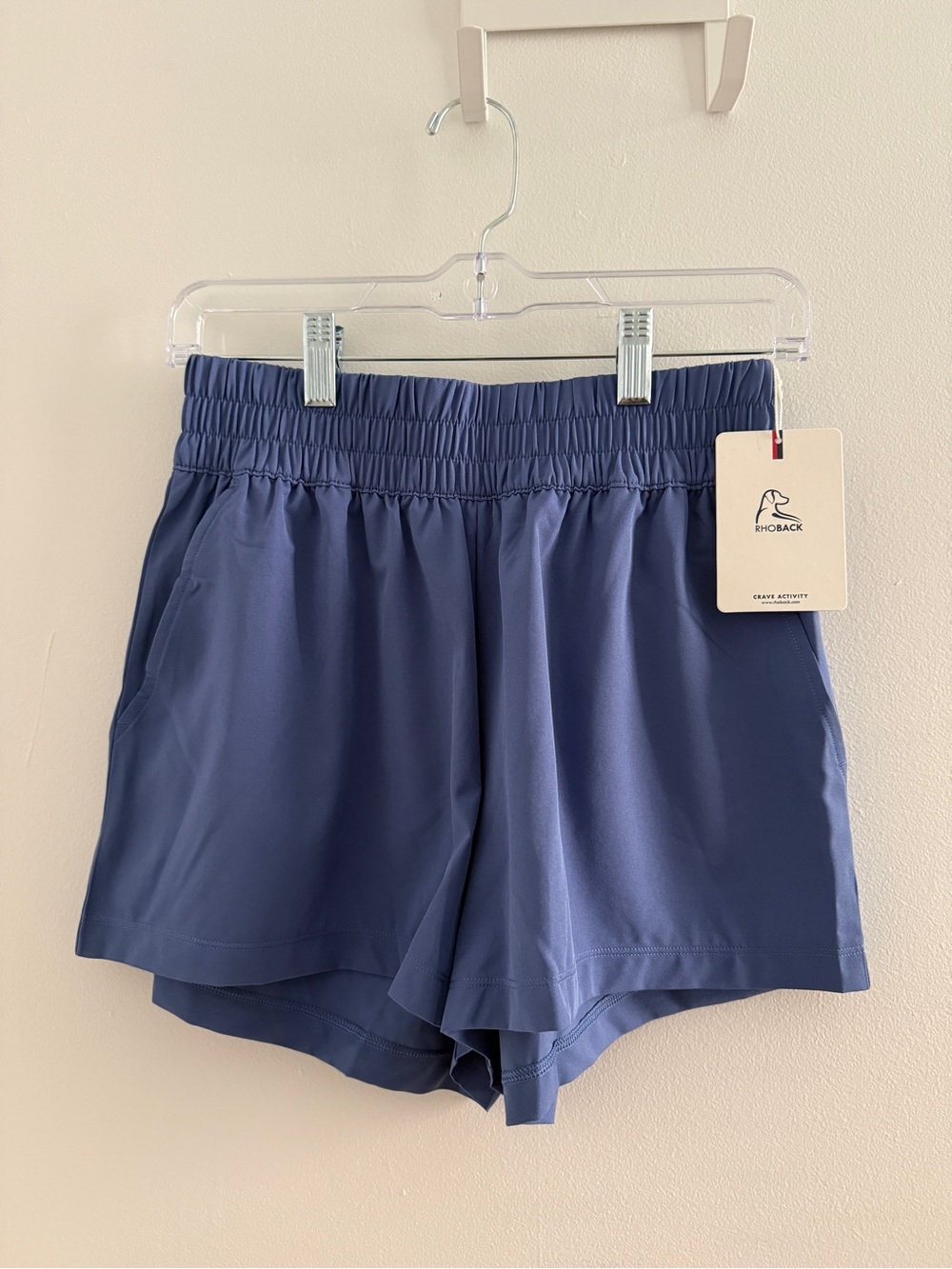 Rhoback Women’s Era High-Rise Shorts Coastal Blue Size XS NWT